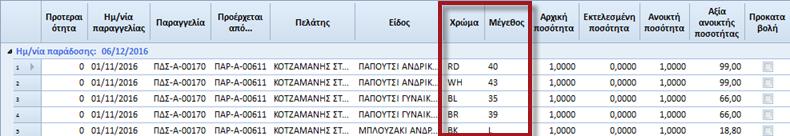 Entersoft ERP Αποθήκη Διαχείριση διαστάσεων αποθήκης Ενιαία διαχείριση ανεκτέλεστων παραγγελιών Η λίστα Ανεκτέλεστες παραγγελίες (αναλυτικά) (Πωλήσεις/Παραγγελιοληψία) επεκτάθηκε με τρόπο ώστε να