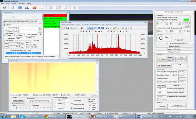Εικόνα 15. Display προγράμματος DAQ για εμφάνιση θορύβου στο λευκό στόχο Εικόνα 16.