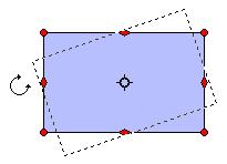 Περιστροφή αντικειμένων Μπορείτε να περιστρέψετε ένα αντικείμενο γύρω από το προεπιλεγμένο σημείο περιστροφής του (κεντρικό σημείο) ή ένα σημείο περιστροφής που σχεδιάζετε.
