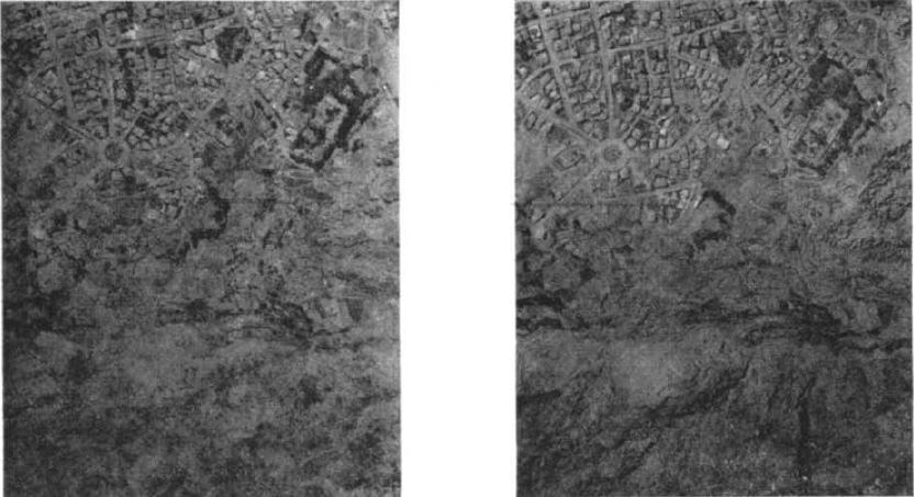 πριν από την κατολίσθηση, κλίµακας 1:12.000 (1956). Το Σχήµα 4.2 απεικονίζει αεροφωτογραφίες που είχαν ληφθεί µία εβδοµάδα µετά το φαινόµενο, κλίµακας 1:6.000 (1958). Το Σχήµα 4.3 απεικονίζει αεροφωτογραφίες που ελήφθησαν 5,5 χρόνια µετά, κλίµακας 1:14.
