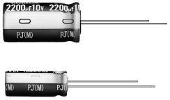 ALUMINUM ELECTROLYTIC CAPACITORS Low Impedance, For Switching Power Supplies PJ series Low impedance and high reliability withstanding 5000 hours load life at +105 C (3000 / 2000 hours for smaller