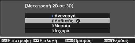 Χρήσιμες λειτουργίες a Πατήστε το πλήκτρο για να ορίσετε την Οθόνη 3D σε Αυτόματο. Το πλήκτρο εναλλάσσει την Οθόνη 3D ανάμεσα σε Αυτόματο, 3D και 2D.
