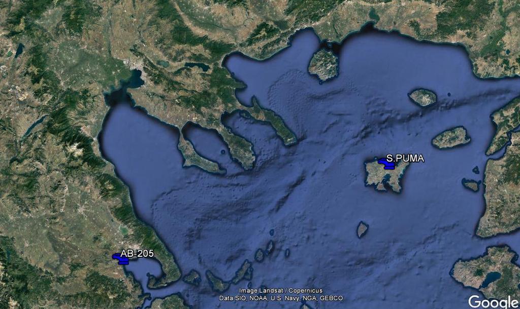 Η περιοχή υποστηρίζεται και από τα δύο αεροσκάφη που σταθμεύουν στο αεροδρόμιο της Ελευσίνας (C-130, C-27).