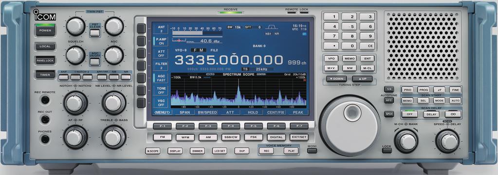 This service manual describes the latest service information for the IC-R COMMUNICATIONS RECEIVER at the time of publication. MODEL VERSION FREQUEY COVERAGE (MHz) [USA]..,..,.. [FRA]..,..,..,..,.., IC-R.