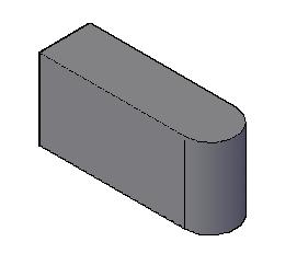 Υλικό κατασκευής ξύλο οξιάς Εικόνα 25: Απεικόνιση ορθογωνικής διατομής με μικρότερη ακτίνα μετά το βερνίκι 3.