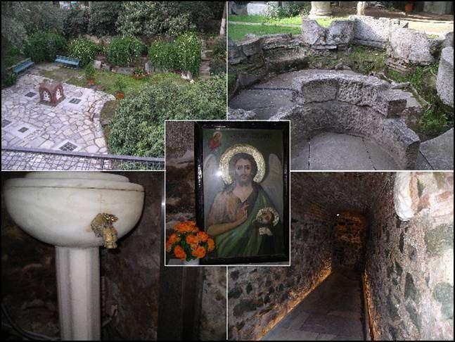Η μονή του Αγίου Ιωάννη / Θεσσαλονίκη Αγίασμα (π. ιερός ναός Ήρας και ρωμαϊκές θερμά λουτρά) θ) Περιοχές δράσης θρησκευτικών προσώπων.