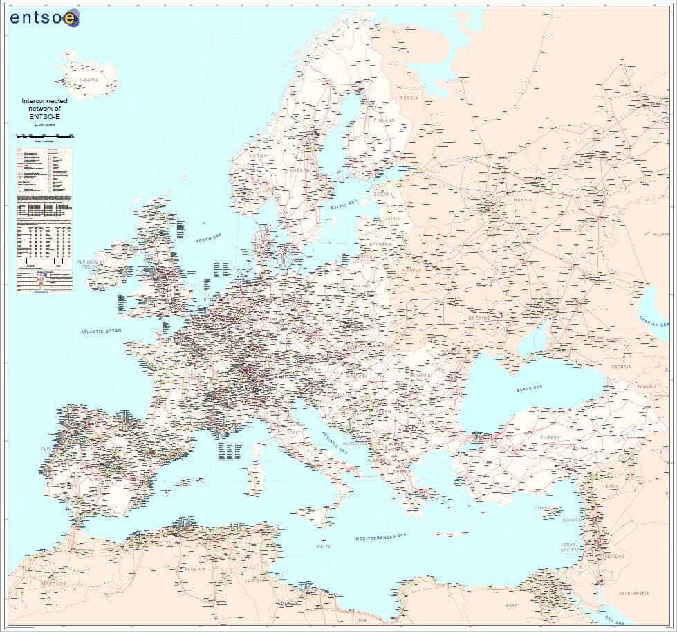 Στην Ευρώπη έχουν εγκατασταθεί 74 PMUs, όπως φαίνεται