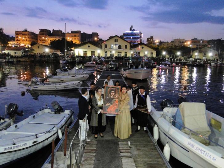 Αναπαράσταση της έλευσης της ιεράς εικόνος
