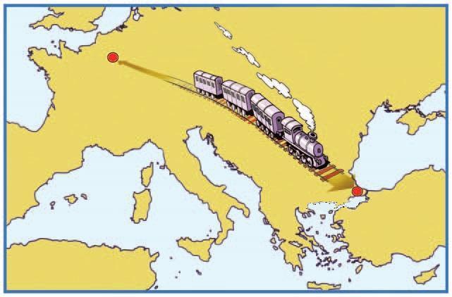 Φύλλο Εργασίας 5 ΜΕΛΕΤΩΝΤΑΣ ΜΕ ΧΑΡΤΕΣ ΤΟΥΣ ΚΑΤΟΙΚΟΥΣ ΤΗΣ ΕΥΡΩΠΗΣ Παρίσι Κωνσταντινούπολη Η διαδρομή του «Οριάν Εξπρές» ιάβασε το παρακάτω κείμενο και απάντησε στις ερωτήσεις που ακολουθούν: «Το 1872