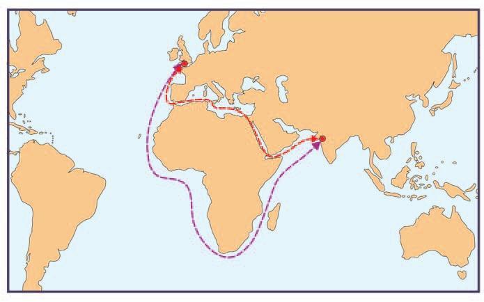 Στίβενσον) καθημερινά έβλεπε αγγλικά πλοία να διασχίζουν τη διώρυγα, μειώνοντας στο μισό την παλιά διαδρομή από την Αγγλία στην Ινδία μέσω του Ακρωτηρίου της Καλής