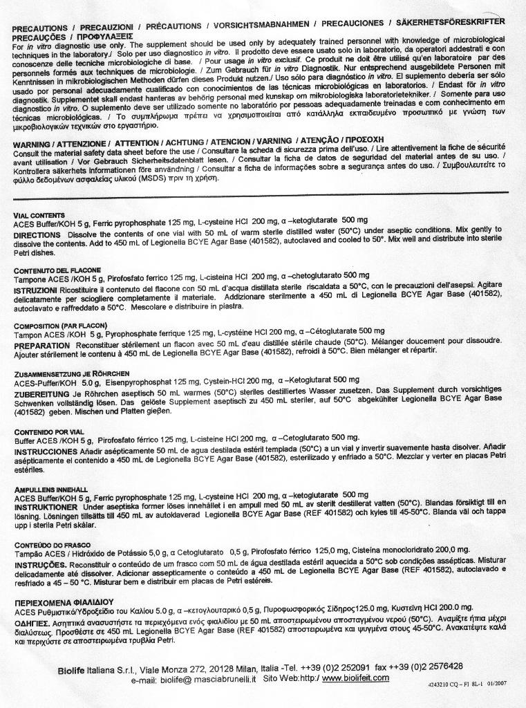 4.2. ΣΤΟΙΧΕΙΑ LEGIONELLA BCYE-a SELECTIVE