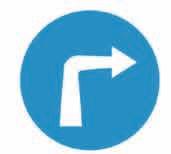 (Ρ - 49) Υποχρεωτική κατεύθυνση πορείας προς τα εμπρός. (Ρ - 50) Υποχρεωτική κατεύθυνση πορείας με στροφή αριστερά ή δεξιά. (Ρ - 50α) Υποχρεωτική κατεύθυνση πορείας με στροφή αριστερά.