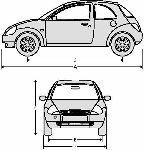CAPACITĂŢI ŞI SPECIFICAŢII Dimensiuni (mm) A = lungime totală 3620 B = lăţime totală (exclusiv oglinzile exterioare) 1639 C = înălţime