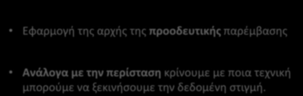 4.3 ΤΕΧΝΙΚΕΣ ΛΕΚΤΙΚΗΣ ΠΑΡΕΜΒΑΣΗΣ Εφαρμογή της αρχής της προοδευτικής παρέμβασης