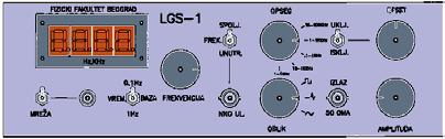 Laboratorijski generator signala i merač frekvencija LGS-1 EM47 LGS-1 je precizni elektronski uređaj koji generiše signale sinusnog, pravougaonog i trougaonog oblika u opsegu od 1Hz - 100kHz.