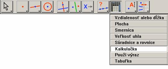 12. Kalkulačka Panel nástrojov ukazujúc označenie nástroja Kalkulačka zo sady nástrojov.