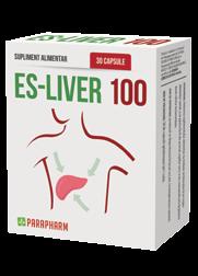 es-liver 100 Mod de prezentare: 30 de capsule gelatinoase tari / cutie Es-Liver 100 este un supliment hepatoprotector și hepatoregenerator foarte eficient.