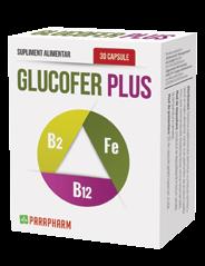 glucofer plus Mod de prezentare: 30 de capsule gelatinoase tari / cutie Produsul Glucofer Plus este un supliment alimentar destinat exclusiv persoanelor ce prezintă deficit de fier, cum ar fi: