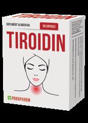 tiroidin Mod de prezentare: 30 de capsule gelatinoase tari / cutie Acest supliment alimentar este destinat persoanelor care suferă de hipotiroidism, acuzând o funcționare deficitară a glandei tiroide.