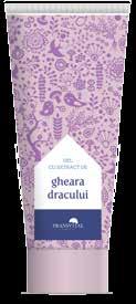 gel cu extract de gheara dracului Mod de prezentare: flacon de 250 ml GELURI ȘI EMULSII Produsul, este un gel răcoritor, care are avantajul de a se utiliza ușor, sub formă de aplicații externe