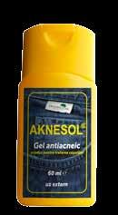 loțiuni, soluții, spray-uri aknesol gel/loțiune antiacneică Mod de prezentare: flacon de 60 ml Acțiune: Are un efect de reglare calitativă și cantitativă a secreției de sebum a pielii; scade tendința