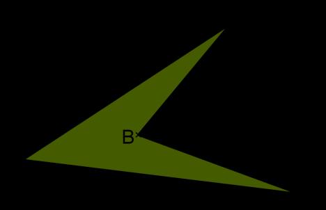 أ( هل أن قطعة المستقيم محتواة داخل الشكل ب( لو تغي ر موقع النقطتين داخل الشكل هل تتحص ل على قطعة مستقيم