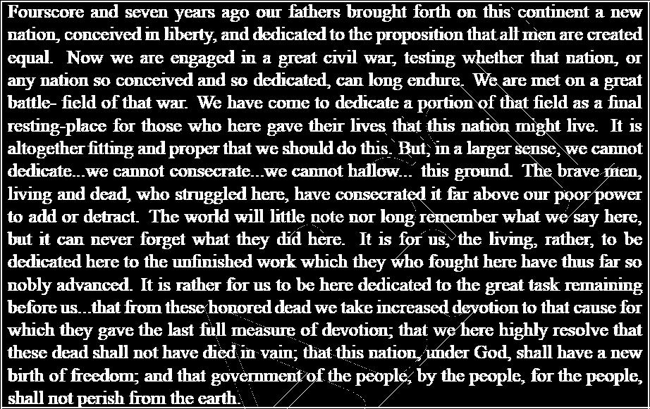 Gettysburg Address.