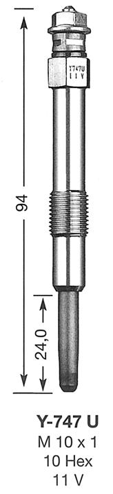 Y-745 U M 10 x 1 10 Hex 11,5 V Y-746 J