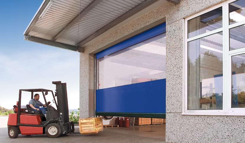 V6030 SE Intensyviam transporto judėjimui Greitaeigiai išoriniai vartai su apsauga nuo atsitrenkimo Į išorinius vartus transporto priemonės, pvz.