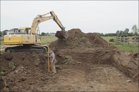 excavations revealed the foundations of the mansion's