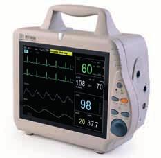 Unitate compactă, portabilă, cu un ecran TFT clar, de 8,4'', pentru monitorizarea funcțiilor vitale: Afişarea pe diplay a 1-4 curbe simultan Greutate: 4