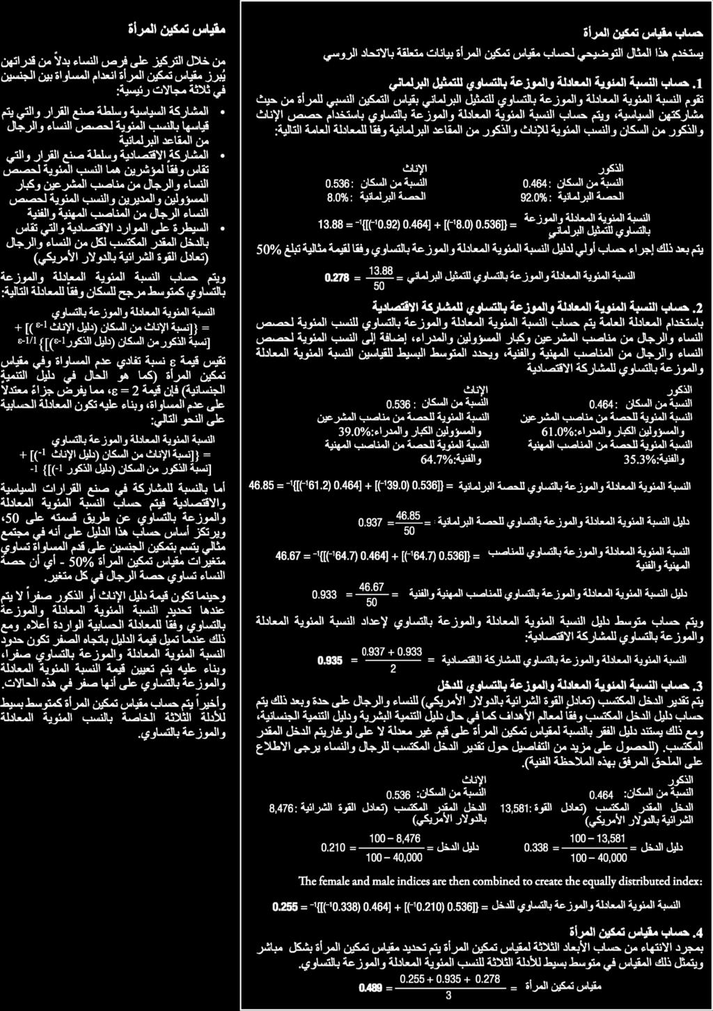 ويتم بعد ذلك جمع دالئل اإلناث والذكور إلعداد الدليل