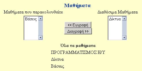 Όνοµα αρχείου ergasies.php Σχετική θέση./student/ Εµφανίζει τις εργασίες που πρέπει να υποβάλει ο εκπαιδευόµενος.