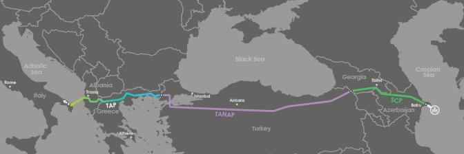 Ο δι-αδριατικός αγωγός (Trans Adriatic Pipeline - TAP) φυσικού αερίου Εικόνα ΑΕΡ-9: Ο διαδριατικός αγωγός (Trans Adriatic Pipeline