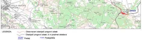 Slika 1: Prikaz obravnavanega progovnega odseka (prikaz na TK 50) Proga Divača Sežana je v slovenskem železniškem omrežju glavna proga in je