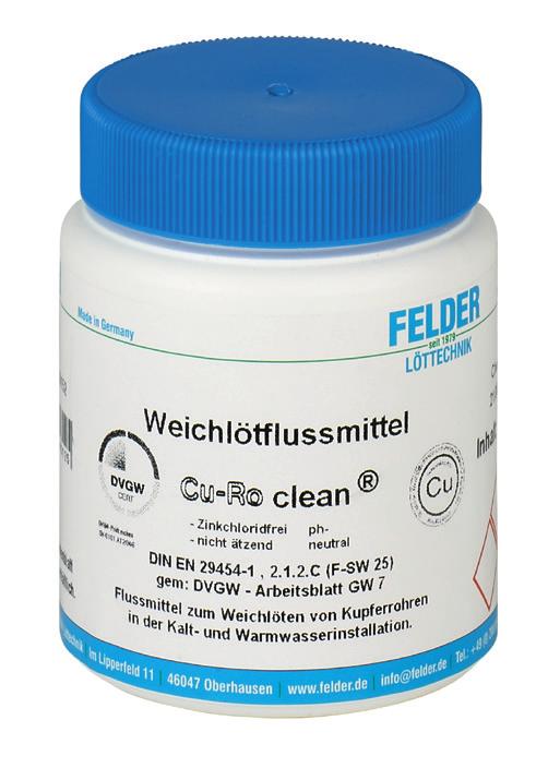 3.1.1.A (F-SW 21) în conformitate cu DVGW-Arbeitsblatt GW 7 [fişă de lucru] care a primit marca de calitate a Gütegemeinschaft Kupferrohr e.v.