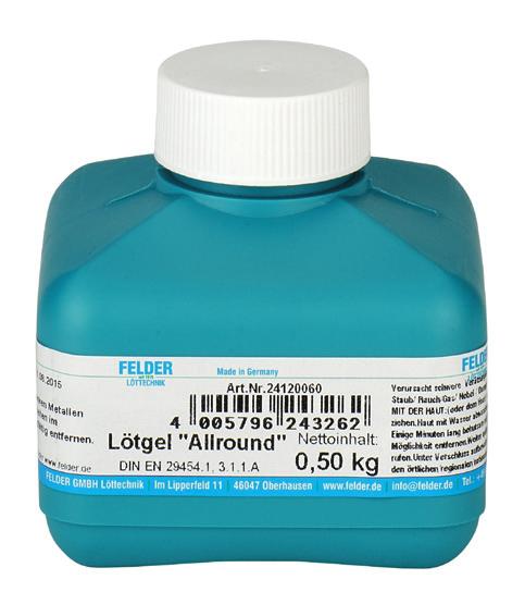 Soluție lichidă pentru lipit pentru zinc și tablă zincată Gel de lipire Allround Flux decapant pentru lipirea moale a tuturor metalelor laminate uşor în industria acoperişurilor DIN EN 29454.1,