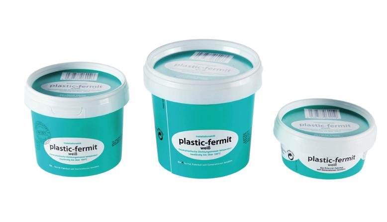 27400040 100 Buc Tub de 90 g 27400050 15 Buc Tub de 150 g 27400058 15 Buc Tub de 325 g 27400059 24 Buc Doză de 450 g 27400065 18 Buc Doză de 800 g PLASTIC-FERMIT alb Compus pentru etanşare