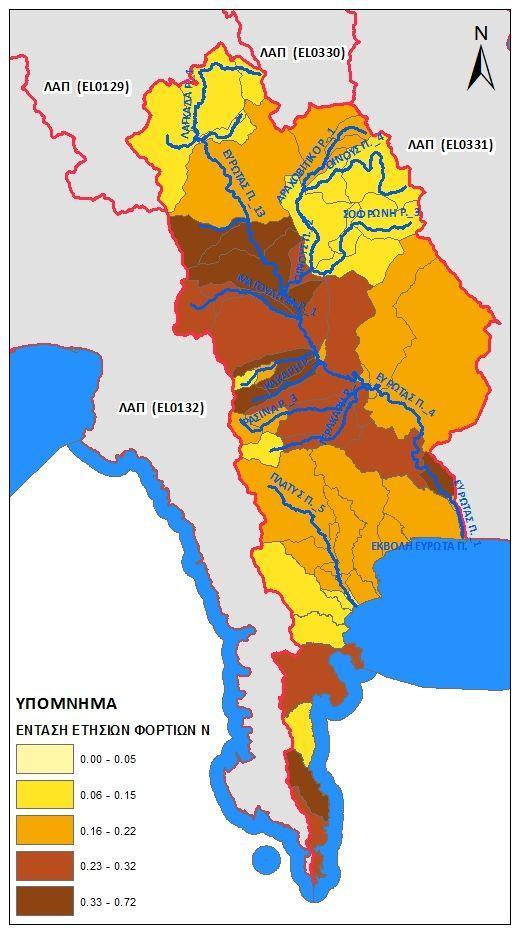 η Αναθεώρηση του Σχεδίου Διαχείρισης Λεκανών Απορροής Ποταμών του ΥΔ Ανατολικής Πελοποννήσου (EL3) Χάρτης 6.