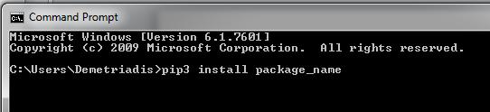 Πώς εγκαθιστώ άλλες βιβλιοθήκες; Το οικοσύστημα διαθέτει ειδικό πρόγραμμα εγκατάστασης (installer) pip3 install <package_name>