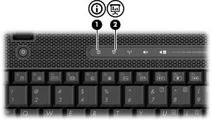 3 Χρήση του HP Quick Launch Buttons (μόνο σε επιλεγμένα μοντέλα) Τα κουμπιά του HP Quick Launch Buttons σάς δίνουν τη δυνατότητα να ανοίγετε γρήγορα προγράμματα, αρχεία ή τοποθεσίες web που