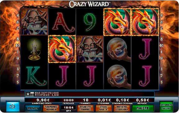 3.1.4 CRAZY WIZARD / ΜΠΟΝΟΥΣ / ΔΩΡΕΑΝ ΠΑΙΧΝΙΔΙΑ Τρία ή περισσότερα διασκορπισμένα σύμβολα (ανεξάρτητα από τη θέση στους κυλίνδρους ή στις γραμμές αποδόσεων) δίνουν παιχνίδια μπόνους σύμφωνα με το
