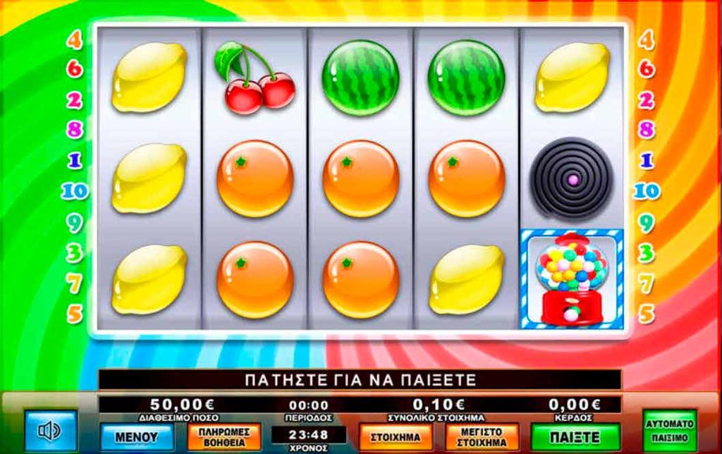 3.5.2 WILD SWEETS / ΚΑΝΟΝΕΣ ΠΑΙΧΝΙΔΙΟΥ Όλοι οι κερδοφόροι συνδυασμοί πρέπει να είναι σε κυλίνδρους σε ακολουθία και να ξεκινούν από τον πρώτο κύλινδρο.