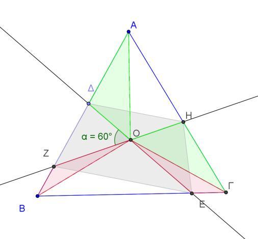 5. Δίνεται ιςόπλευρο τρίγωνο ΑΒΓ με κζντρο περιγεγραμμζνου κφκλου το Ο.