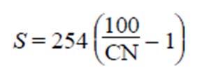 ΥΠΕΝ/ΕΓΥ του Υδατικού Διαμερίσματος Θράκης (GR12) Με την έκφραση των αρχικών απωλειών ως ποσοστό α, η εμπειρική σχέση της ενεργούς βροχόπτωσης h e γράφεται ως ακολούθως: που για α = 0.