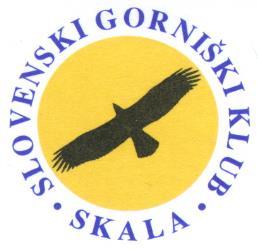 SLOVENSKI GORNIŠKI KLUB SKALA - zveza gorniških klubov e-pošta: info@sgk_skala.