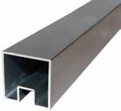 Πάχος γυαλιού: 16-20mm Υλικό: Αλουμίνιο 60 Railtop for Glass 20mm For glass thickness: 16-20mm