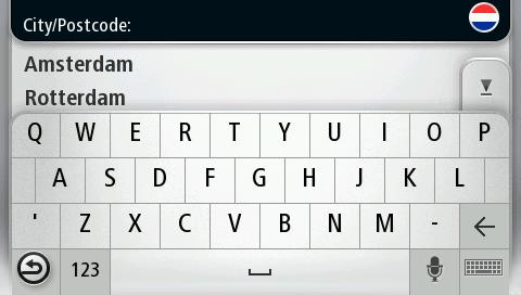 Μπορείτε να αλλάξετε τη ρύθμιση της χώρας ή του νομού πατώντας τη σημαία πριν επιλέξετε μια πόλη. 4. Εισαγάγετε το όνομα της πόλης/κωμόπολης ή τον ταχυδρομικό κώδικα.