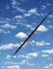 The javelin is made of: It is made of metal or wood, but it must not have moving parts that could change the centre of gravity and make it easier to throw.
