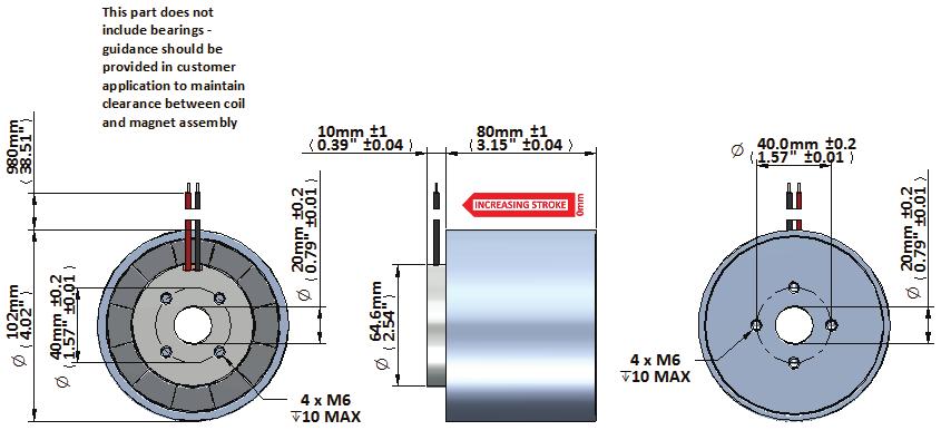 P 1 is the continuous (1% ED) excitation power at mounted to a massive heatsink at 2 C VM12P2 71 VM12P2 475 VM12P2 355 GEEPLUS VM12P2 P 1 15 W Total Mass 42 g T max 13 C Coil Mass 325 g R 2 2.1.6 mh 35 N/A 35 Vs/m 6.